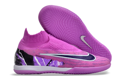 Men's Nike Phantom GX Elite DF Link IC Indoor & Futsal High-Tops Football Shoes - Purple/Black/White