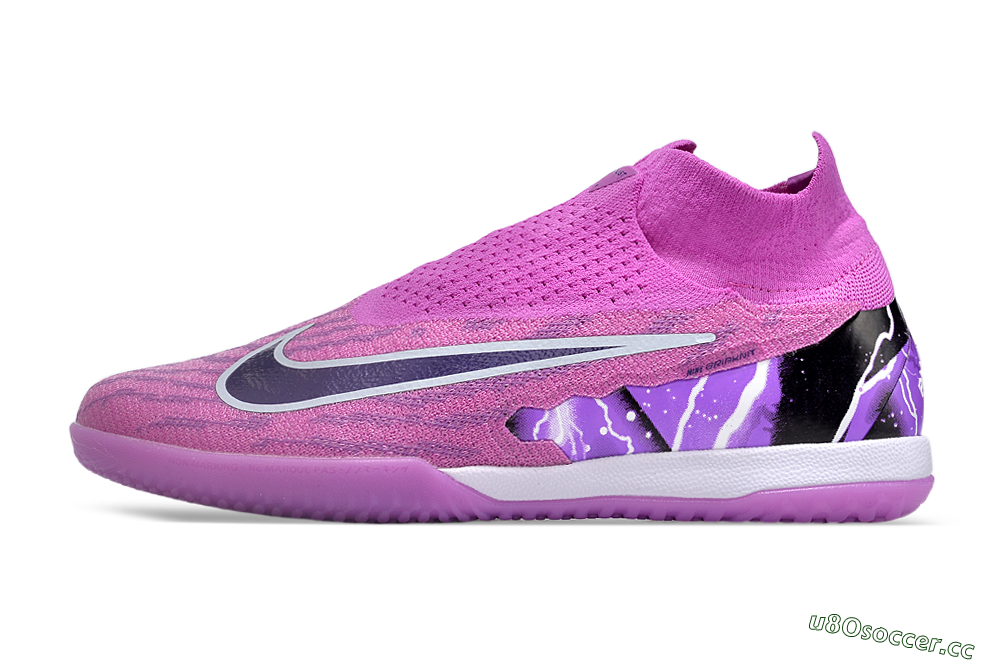 Men's Nike Phantom GX Elite DF Link IC Indoor & Futsal High-Tops Football Shoes - Purple/Black/White 0
