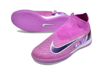 Men's Nike Phantom GX Elite DF Link IC Indoor & Futsal High-Tops Football Shoes - Purple/Black/White