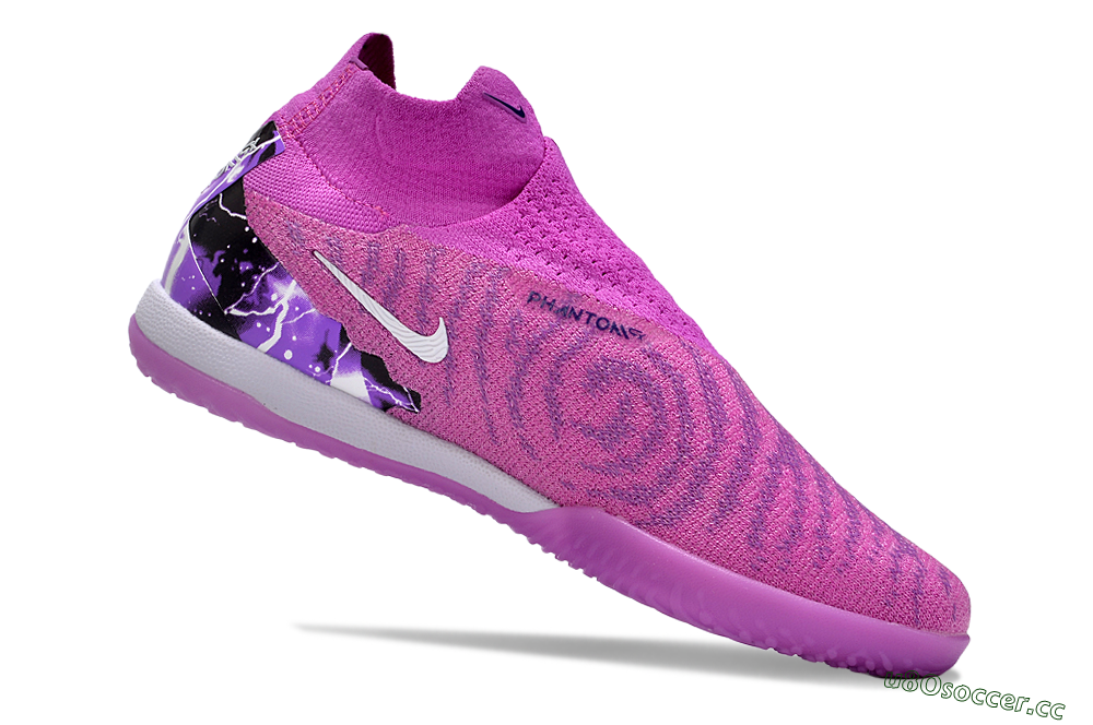 Men's Nike Phantom GX Elite DF Link IC Indoor & Futsal High-Tops Football Shoes - Purple/Black/White 4