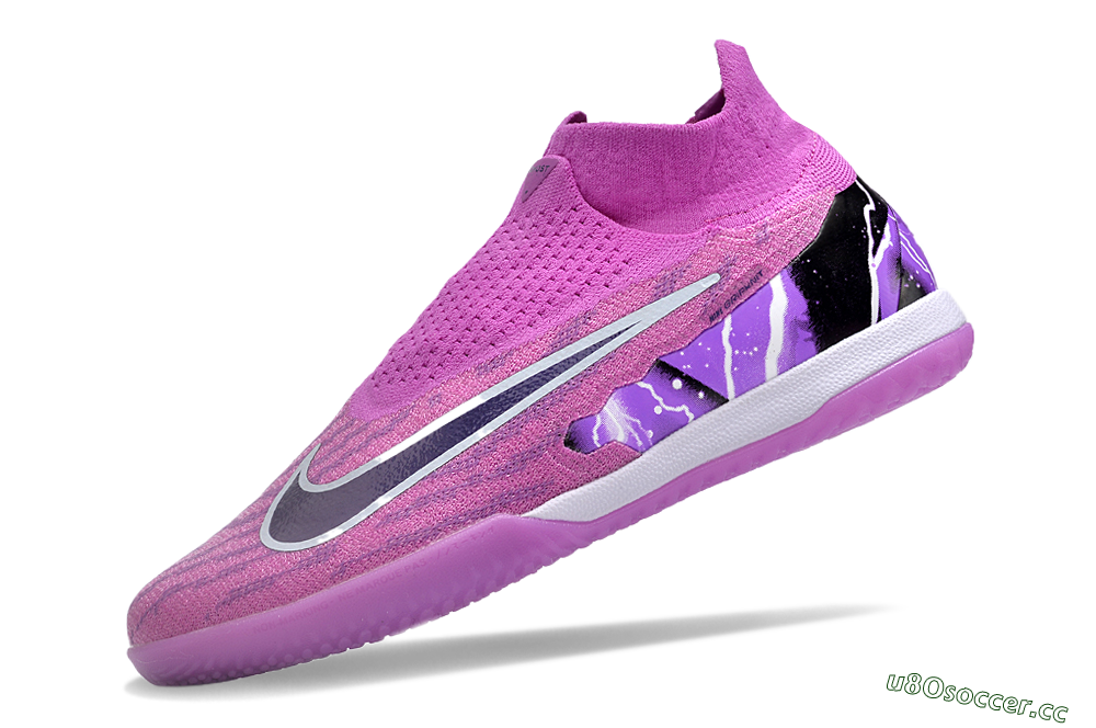 Men's Nike Phantom GX Elite DF Link IC Indoor & Futsal High-Tops Football Shoes - Purple/Black/White 5