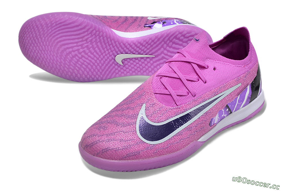 Men's Nike Phantom GX Elite IC Indoor & Futsal Low-Tops Football Shoes - Purple/Black/White 3