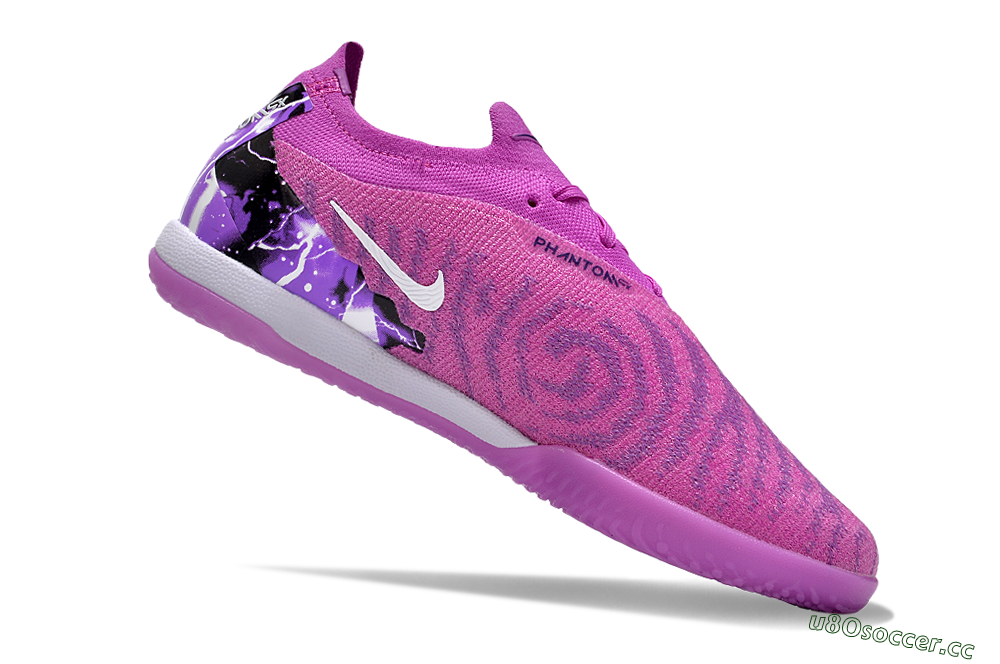 Men's Nike Phantom GX Elite IC Indoor & Futsal Low-Tops Football Shoes - Purple/Black/White 4