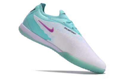 Men's Nike Phantom GX Elite IC Indoor & Futsal Low-Tops Football Shoes - White/Jade/Black/Purple