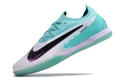 Men's Nike Phantom GX Elite IC Indoor & Futsal Low-Tops Football Shoes - White/Jade/Black/Purple