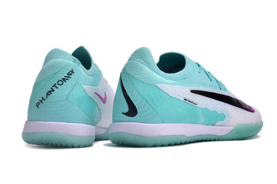 Men's Nike Phantom GX Elite IC Indoor & Futsal Low-Tops Football Shoes - White/Jade/Black/Purple