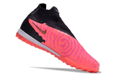 Men's Nike Phantom GX Elite DF Link TF Artificial Turf High-Tops Football Shoes - Pink/Gold/White/Black
