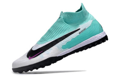 Men's Nike Phantom GX Elite DF Link TF Artificial Turf High-Tops Football Shoes - White/Jade/Black/Purple