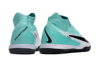 Men's Nike Phantom GX Elite DF Link TF Artificial Turf High-Tops Football Shoes - White/Jade/Black/Purple
