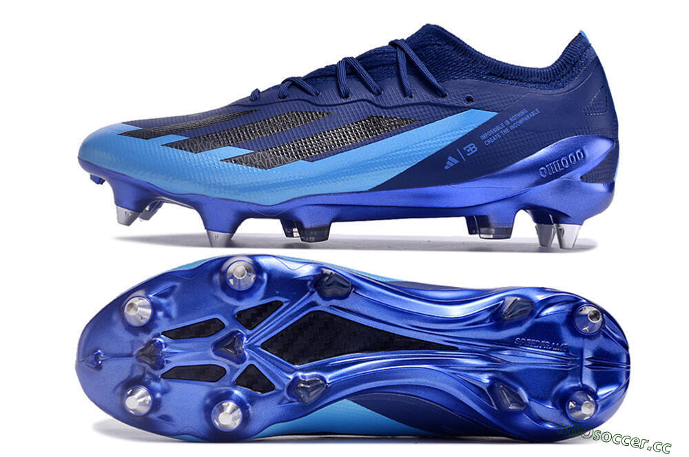 Men's Adidas X Crazyfast.1 SG Soft Ground Low-Tops Football Boots - Blue/Jade/Black 1