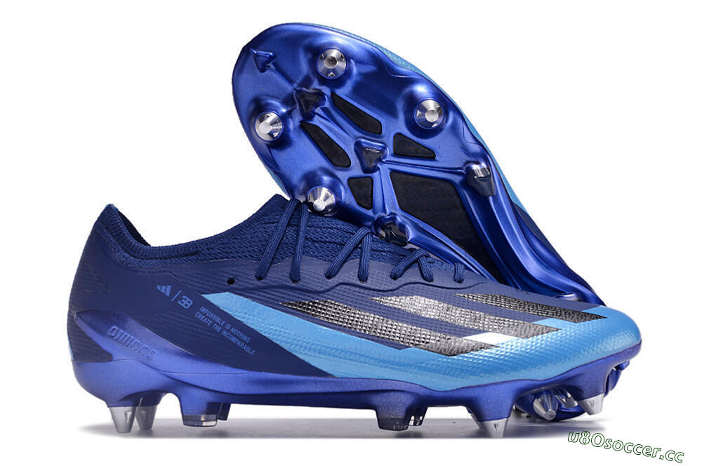 Men's Adidas X Crazyfast.1 SG Soft Ground Low-Tops Football Boots - Blue/Jade/Black 2