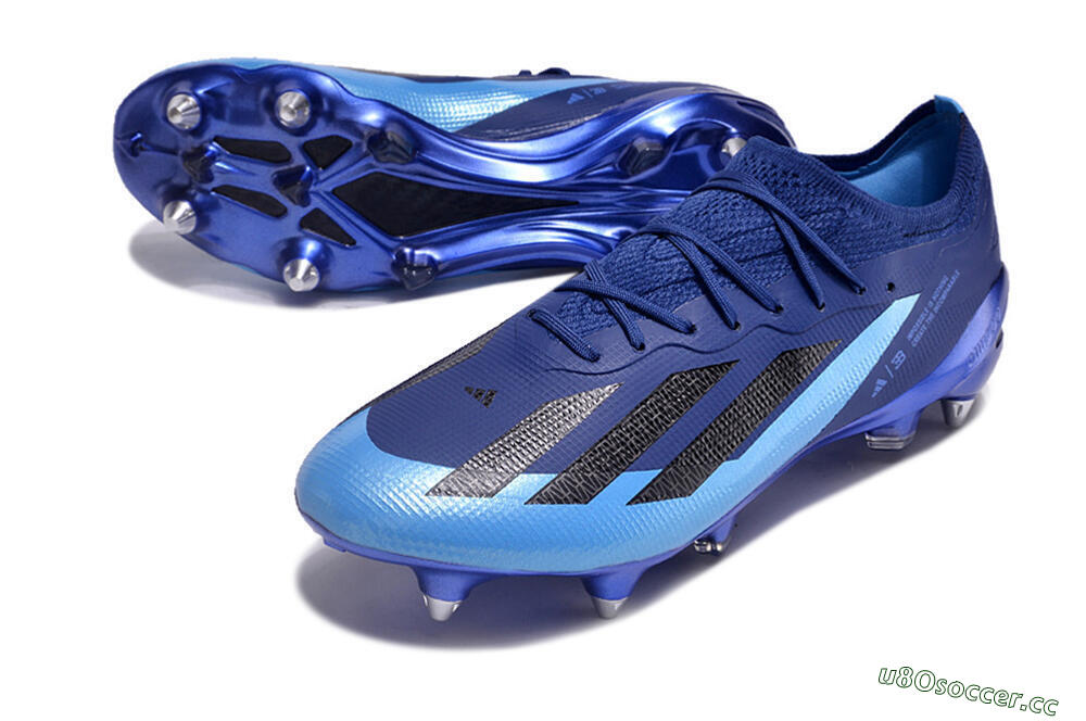 Men's Adidas X Crazyfast.1 SG Soft Ground Low-Tops Football Boots - Blue/Jade/Black 3