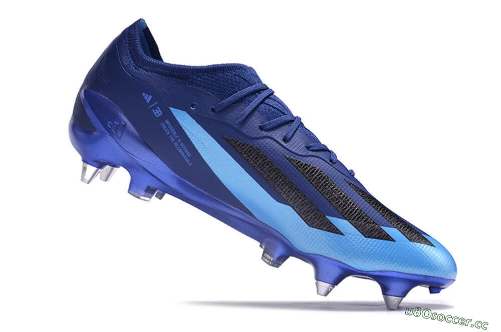 Men's Adidas X Crazyfast.1 SG Soft Ground Low-Tops Football Boots - Blue/Jade/Black 4