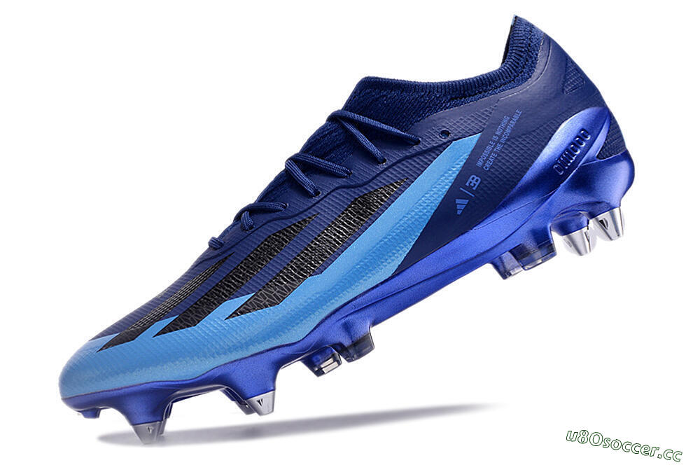 Men's Adidas X Crazyfast.1 SG Soft Ground Low-Tops Football Boots - Blue/Jade/Black 5