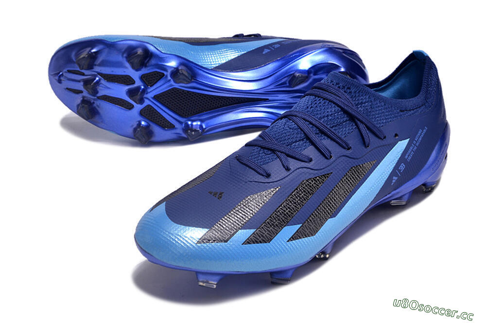 Men's Adidas X Crazyfast Messi.1 FG Firm Ground Low-Tops Football Boots - Blue/Jade/Black 3
