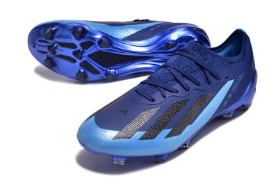 Men's Adidas X Crazyfast Messi.1 FG Firm Ground Low-Tops Football Boots - Blue/Jade/Black