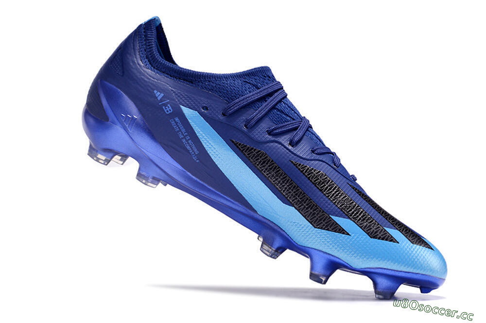 Men's Adidas X Crazyfast Messi.1 FG Firm Ground Low-Tops Football Boots - Blue/Jade/Black 4