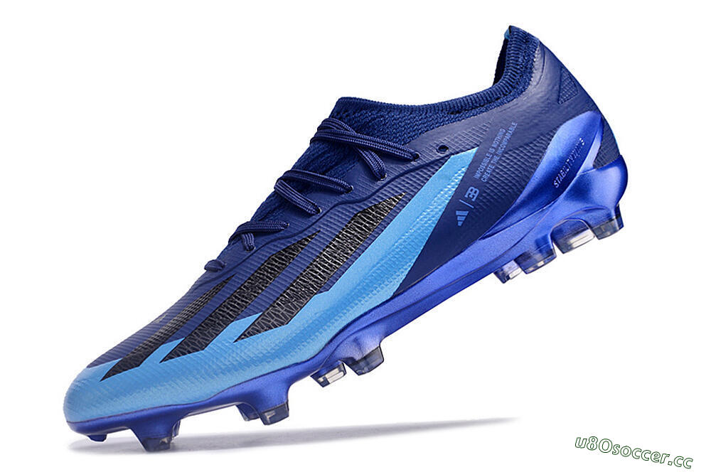 Men's Adidas X Crazyfast Messi.1 FG Firm Ground Low-Tops Football Boots - Blue/Jade/Black 5