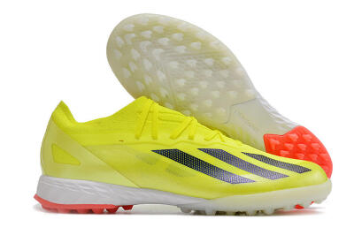 Men's Adidas X Crazyfast.1 TF Artificial Turf Low-Tops Football Shoes - Yellow/Black/White
