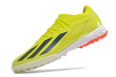 Men's Adidas X Crazyfast.1 TF Artificial Turf Low-Tops Football Shoes - Yellow/Black/White