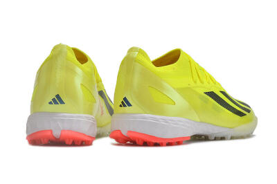 Men's Adidas X Crazyfast.1 TF Artificial Turf Low-Tops Football Shoes - Yellow/Black/White