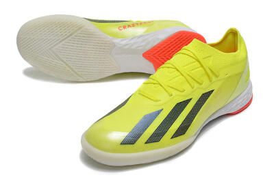 Men's Adidas X Crazyfast.1 IC Indoor & Futsal Low-Tops Football Shoes - Yellow/Black/White