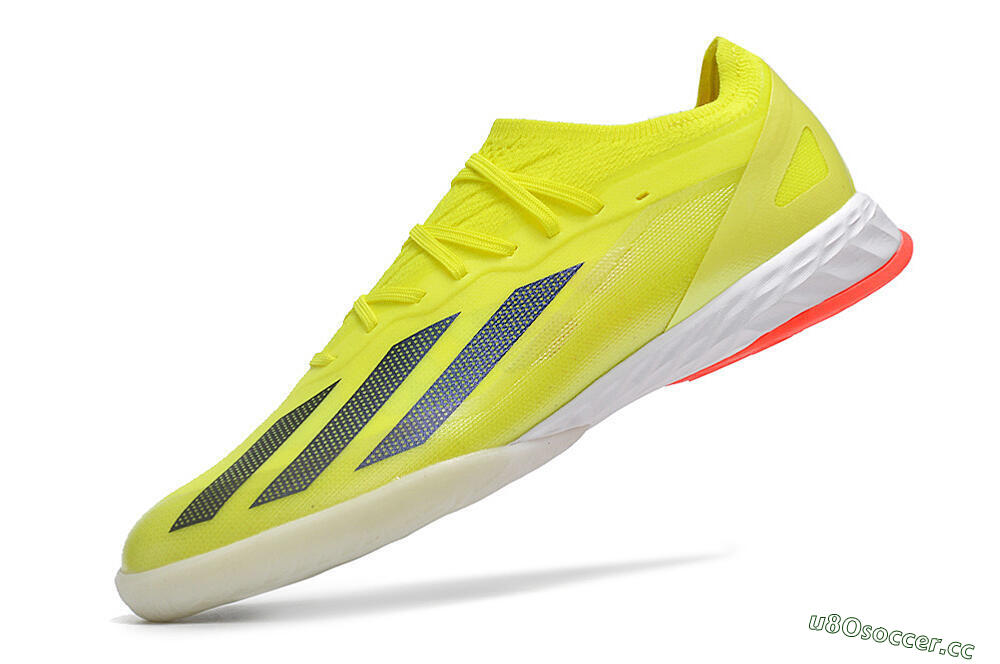 Men's Adidas X Crazyfast.1 IC Indoor & Futsal Low-Tops Football Shoes - Yellow/Black/White 5