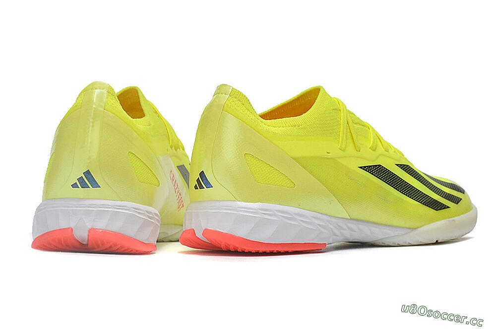 Men's Adidas X Crazyfast.1 IC Indoor & Futsal Low-Tops Football Shoes - Yellow/Black/White 6