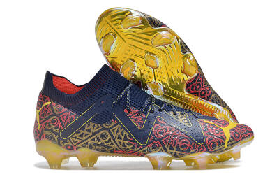 Men's Puma Future Ultimate FG Firm Ground Low-Tops Football Boots - Blue/Red/Gold