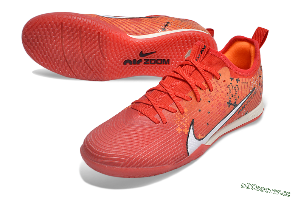 Men's Nike Air Zoom Mercurial Vapor 15 Pro IC Indoor & Futsal Low-Tops Football Shoes - Red/White/Black 3