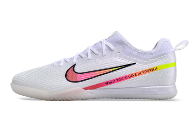 Men's Nike Air Zoom Mercurial Vapor 15 Pro IC Indoor & Futsal Low-Tops Football Shoes - White/Pink/Black/Yellow