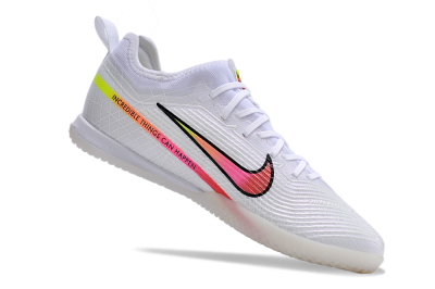 Men's Nike Air Zoom Mercurial Vapor 15 Pro IC Indoor & Futsal Low-Tops Football Shoes - White/Pink/Black/Yellow