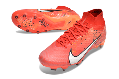Men's Nike Air Zoom Mercurial Superfly 9 Elite SG Soft Ground High-Tops Football Boots - Red/White/Black