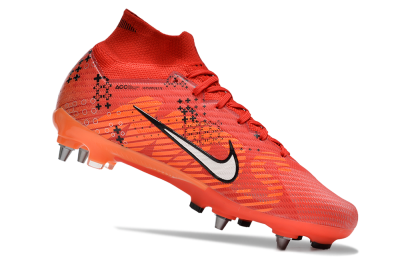Men's Nike Air Zoom Mercurial Superfly 9 Elite SG Soft Ground High-Tops Football Boots - Red/White/Black