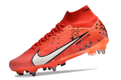 Men's Nike Air Zoom Mercurial Superfly 9 Elite SG Soft Ground High-Tops Football Boots - Red/White/Black