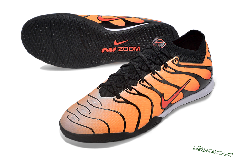 Men's Nike Air Zoom Mercurial Vapor 15 Elite IC Indoor & Futsal Low-Tops Football Shoes - Yellow/Black/Red 3