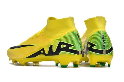 Unisex Nike Air Zoom Mercurial Superfly 9 Elite FG Firm Ground High-Tops Football Boots - Yellow/Black/Green