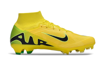 Unisex Nike Air Zoom Mercurial Superfly 9 Elite FG Firm Ground High-Tops Football Boots - Yellow/Black/Green
