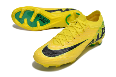 Unisex Nike Air Zoom Mercurial Vapor 15 Elite FG Firm Ground Low-Tops Football Boots - Yellow/Black/Green