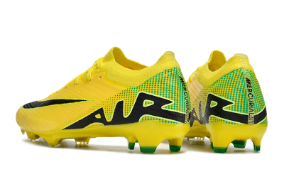 Unisex Nike Air Zoom Mercurial Vapor 15 Elite FG Firm Ground Low-Tops Football Boots - Yellow/Black/Green