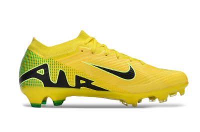 Unisex Nike Air Zoom Mercurial Vapor 15 Elite FG Firm Ground Low-Tops Football Boots - Yellow/Black/Green