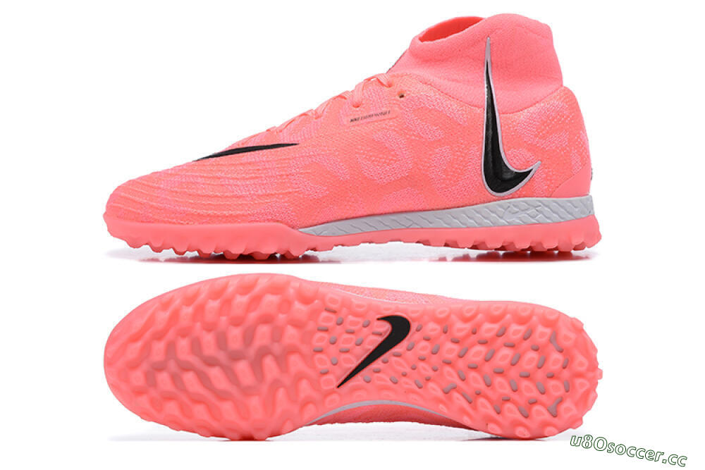 Men's Nike Phantom Luna Elite TF Artificial Turf High-Tops Football Shoes - Pink/Black/White 1