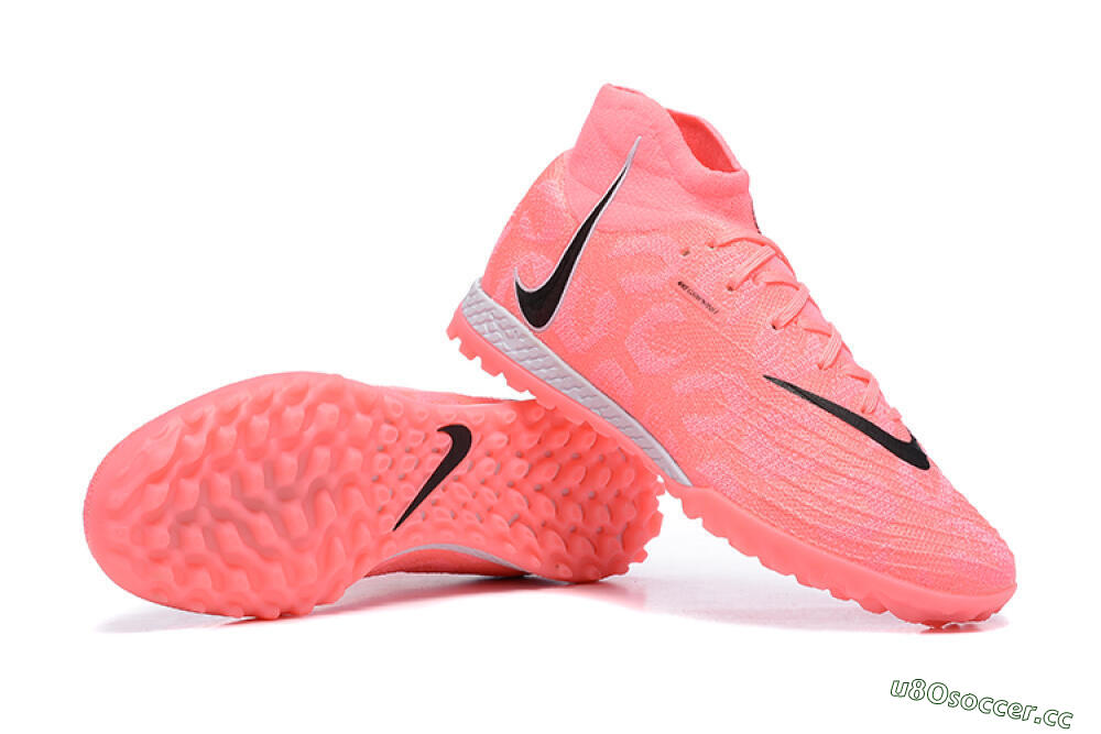 Men's Nike Phantom Luna Elite TF Artificial Turf High-Tops Football Shoes - Pink/Black/White 4