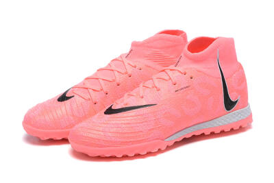Men's Nike Phantom Luna Elite TF Artificial Turf High-Tops Football Shoes - Pink/Black/White