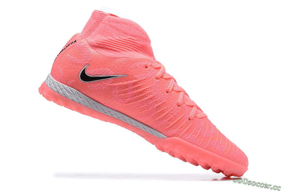 Men's Nike Phantom Luna Elite TF Artificial Turf High-Tops Football Shoes - Pink/Black/White 7
