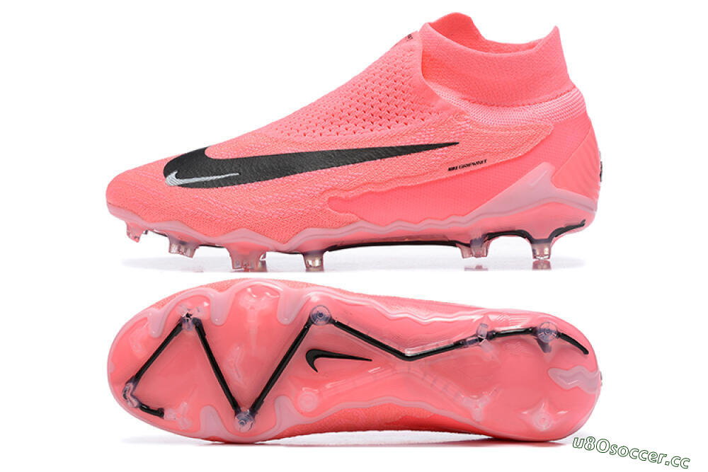 Men's Nike Phantom GX Elite DF Link FG Firm Ground High-Tops Football Boots - Pink/Black/White 1