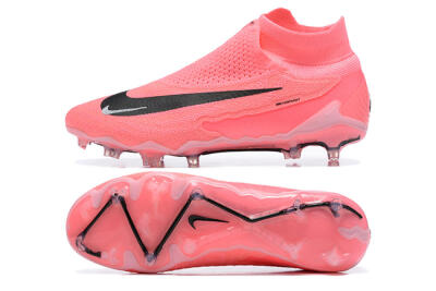 Men's Nike Phantom GX Elite DF Link FG Firm Ground High-Tops Football Boots - Pink/Black/White