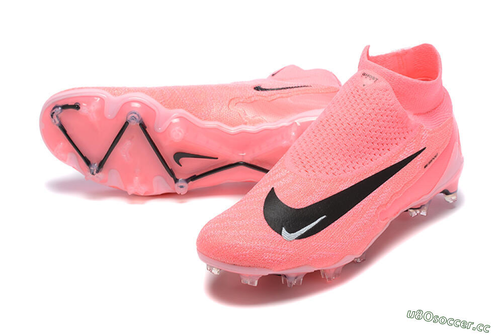 Men's Nike Phantom GX Elite DF Link FG Firm Ground High-Tops Football Boots - Pink/Black/White 3