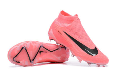 Men's Nike Phantom GX Elite DF Link FG Firm Ground High-Tops Football Boots - Pink/Black/White