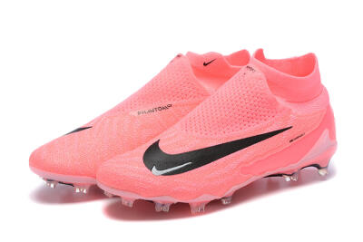 Men's Nike Phantom GX Elite DF Link FG Firm Ground High-Tops Football Boots - Pink/Black/White